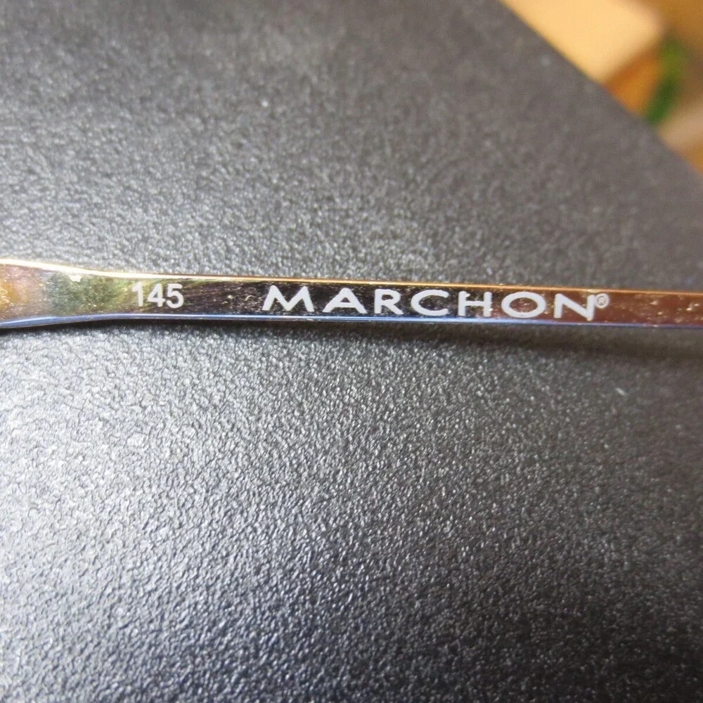 Marchon Jonathan 2 Sunglasses Frame Men Polished Gold Full Rim Aviator 58-16-145 - Picture 7 of 8